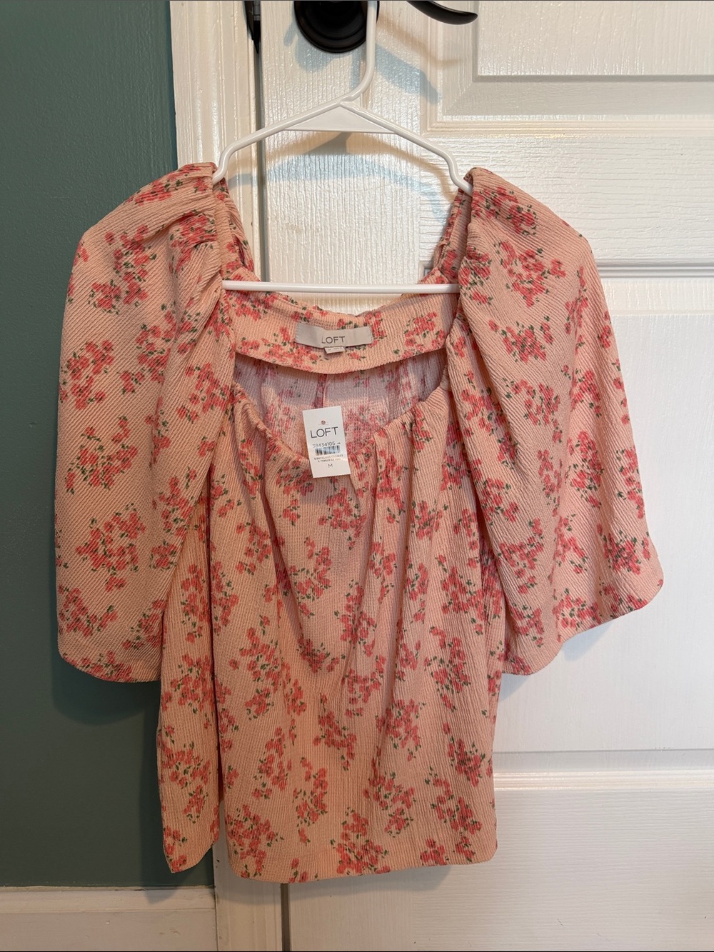 Pink Floral Loft Shirt- Medium NWT